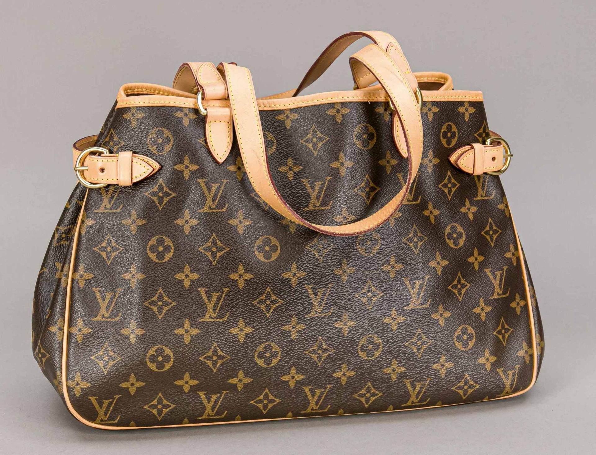 Louis Vuitton, Monogram Canvas Shoulder Bag, gummiertes Baumwollgewebe im klassischen Logoprint-