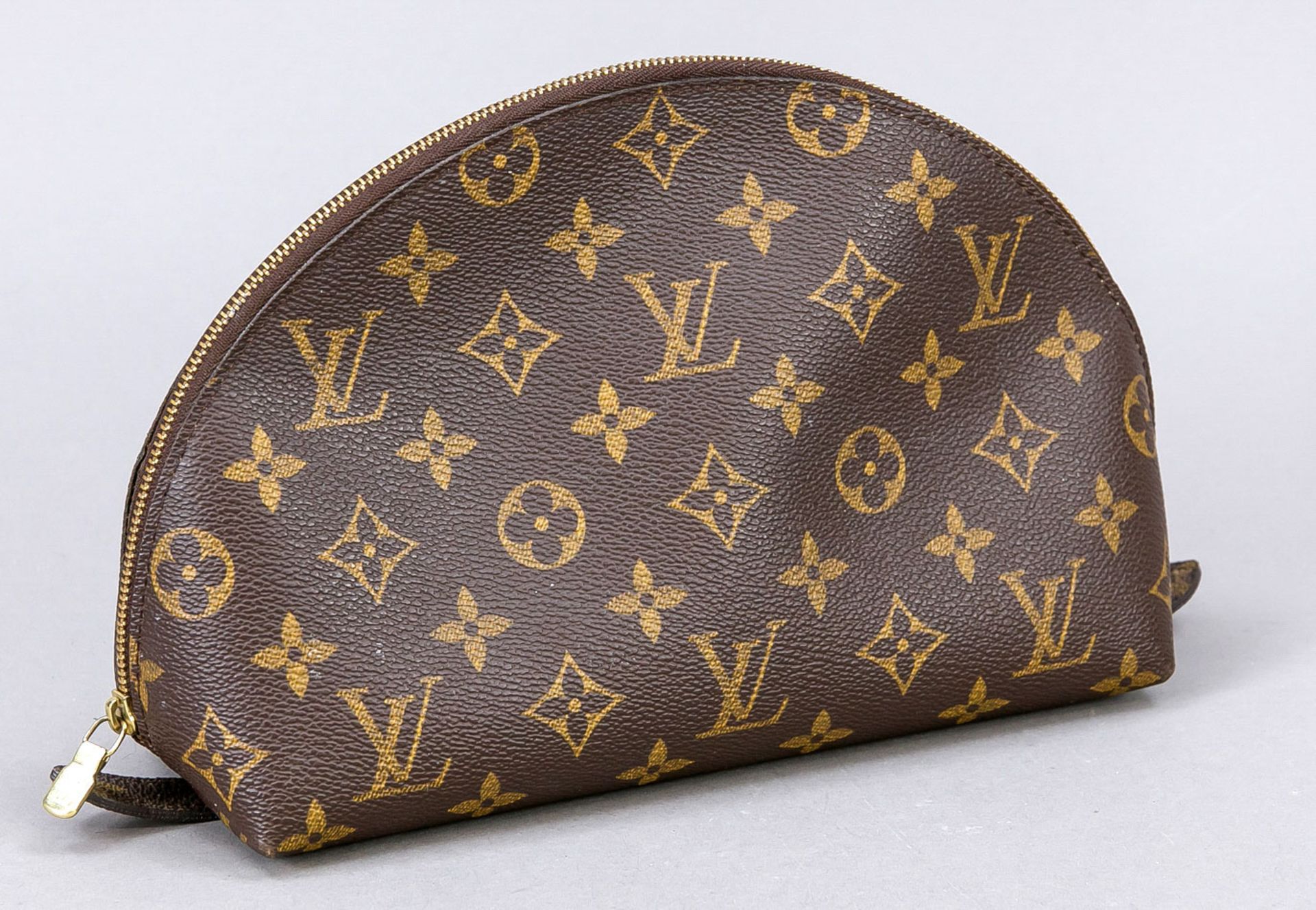 Louis Vuitton, Monogram Canvas Kosmetiktasche, gummiertes Baumwollgewebe im klassischen Logoprint-De