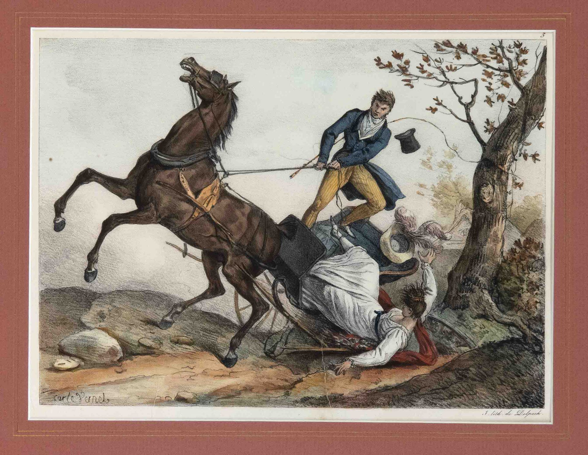 Francois S. Delpech (1778- 1825), vier Farblithogra - Bild 3 aus 4