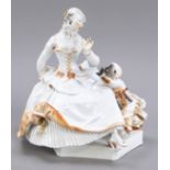 Dame mit Mohrenkind, Meissen, Marke nach 1934, 1. W