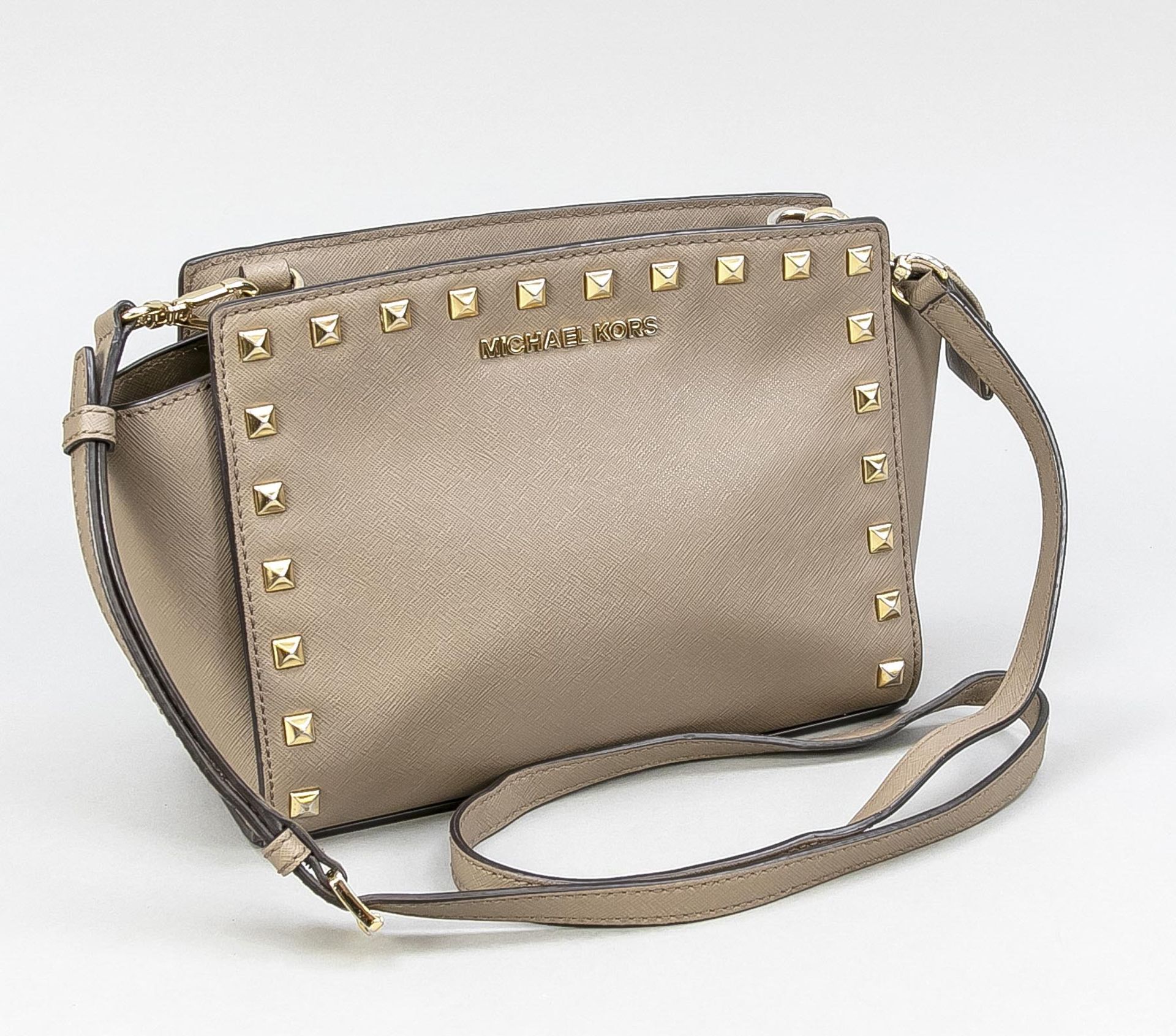 Michael Kors, trapezförmige Crossbody Bag, taupefar