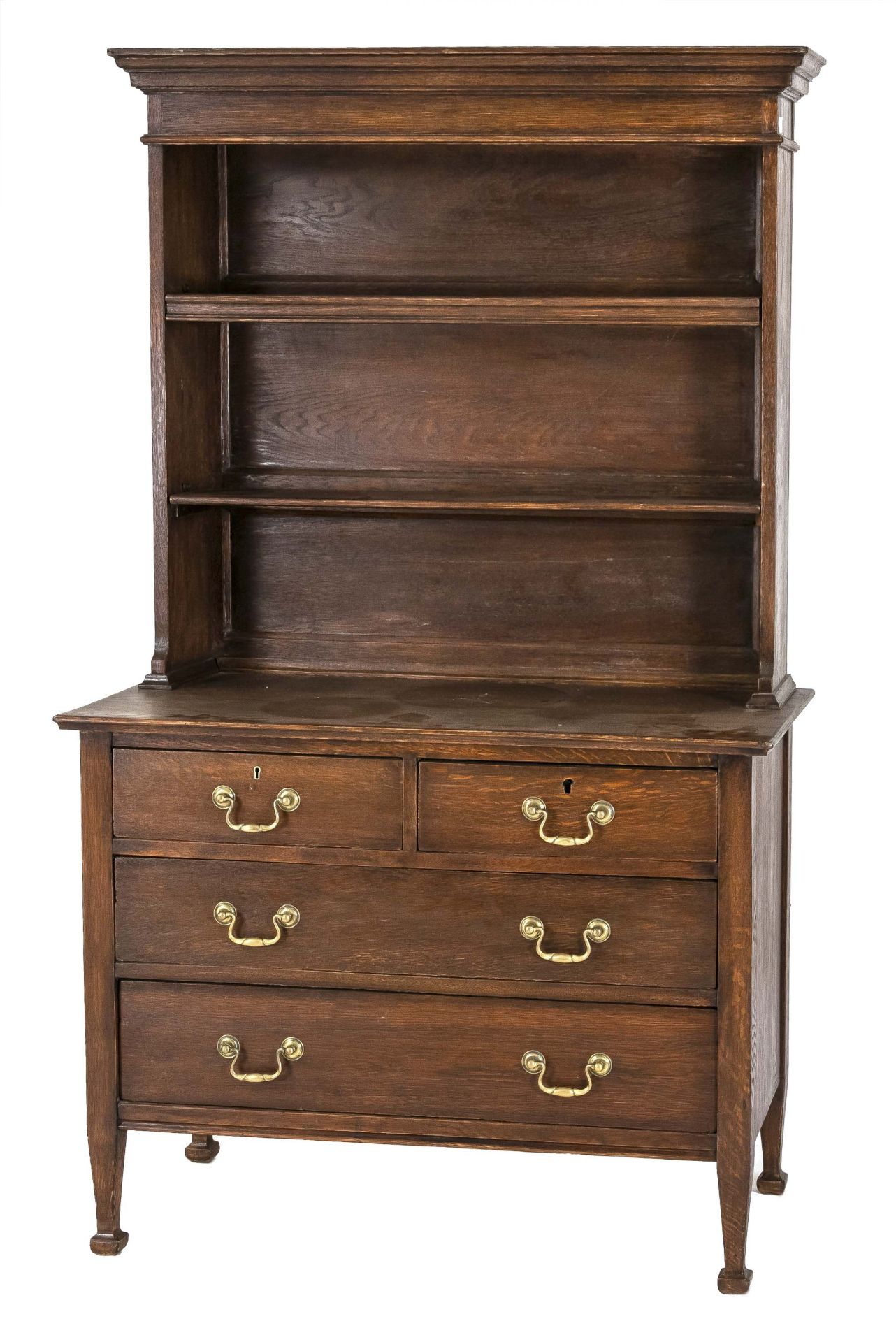 Chest of drawers, England circa 1910, solid oak, 167 x 101 x 50 cm.- The furniture can not be viewed