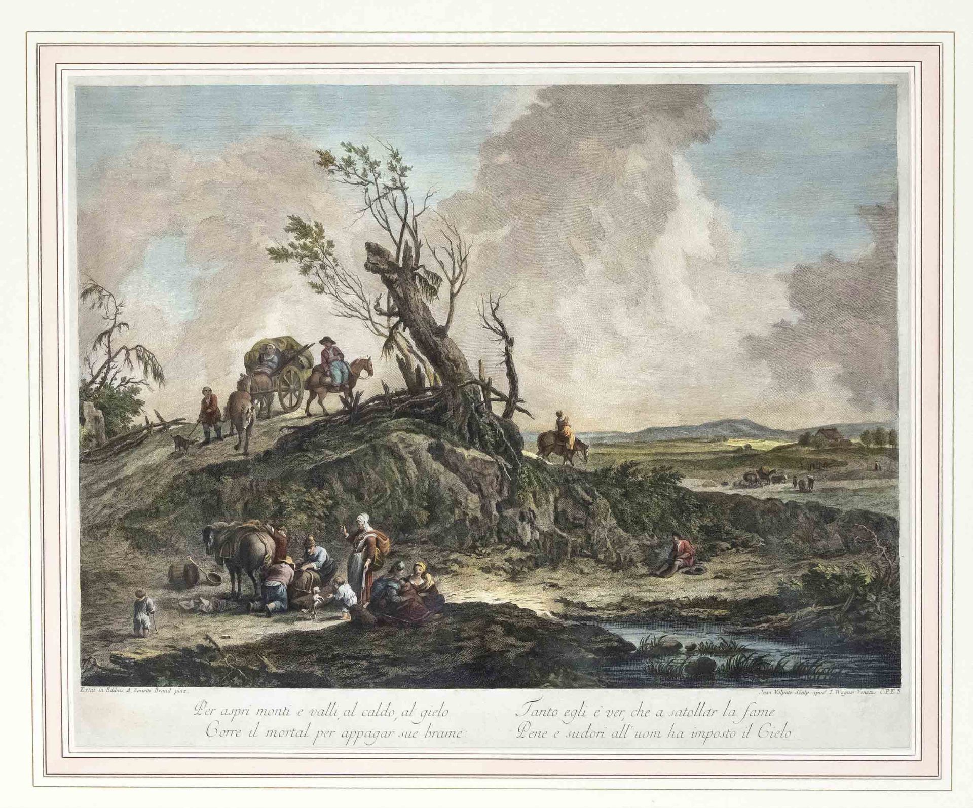 Joseph Wagner (1706-1780), 2 kol. Radierungen aus e - Bild 2 aus 2