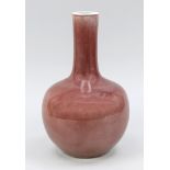Monochrome Vase mit Peach Bloom Glasur, China, 19.
