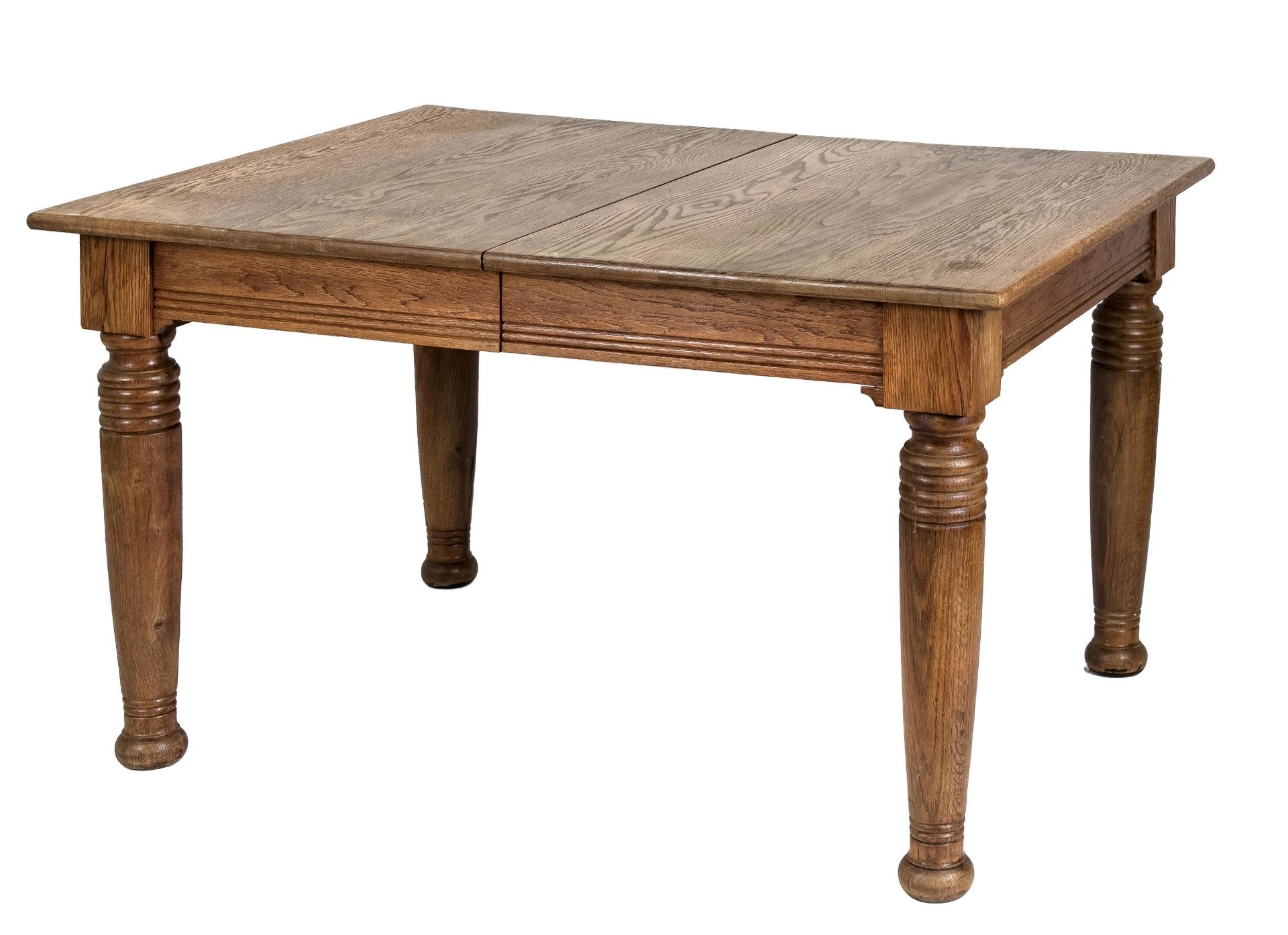 Dining table around 1890, solid oak, 77 x 126 x 96 cm.- The furniture can not be viewed in our