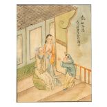 Seidenmalerei, China, 1. H. 20. Jh.,