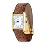 Cartier Tank, 925/000 Silber mit 18k