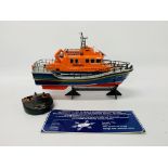 RNLI RADIO CONTROL MODEL WITH TRANSMITTER ( NO BATTERIES)- SOLD AS SEEN