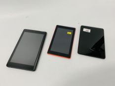 3 AMAZON KINDLE FIRES - SOLD AS SEEN