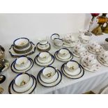 21 PIECE RICHMOND "ROSE TIME" BONE CHINA TEA SET AND 44 PIECES OF TUSCAN BONE CHINA FRUIT DECORATED