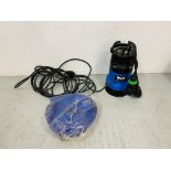 A WOLF WDWP450A SUBMERSIBLE PUMP & HOSE - SOLD AS SEEN