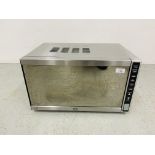 A SWAN STAINLESS STEEL 900 WATT MICROWAVE OVEN - SOLD AS SEEN