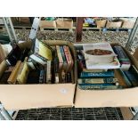 TWO BOXES OF ASSORTED BOOKS TO INCLUDE GARDENING, COOKERY,