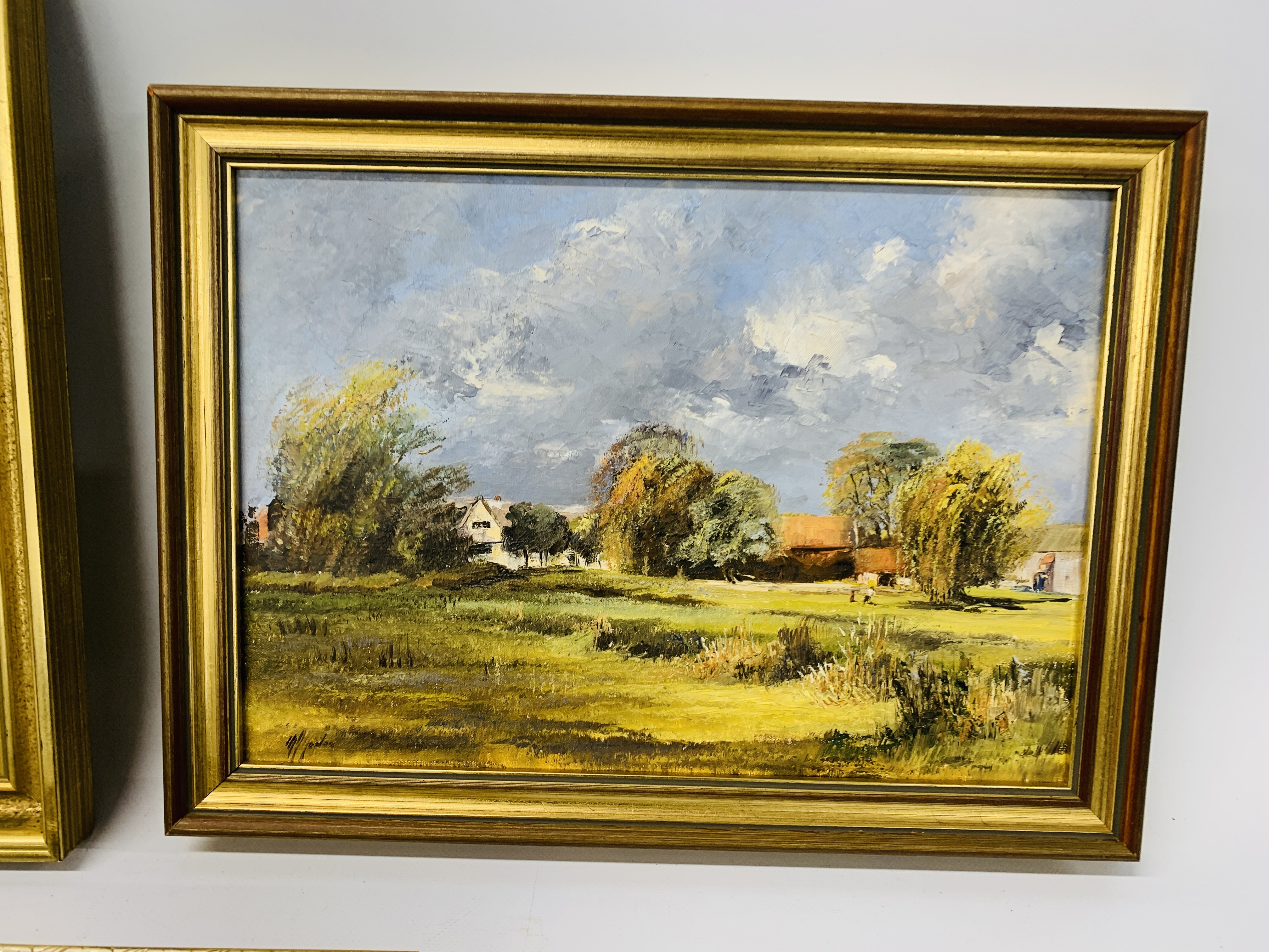 A FRAMED OIL ON CANVAS "CASTLE RISING SUMMER" BEARING SIGNATURE M.J. - Image 6 of 7