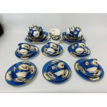 40 PIECES OF FENTON "OLD CHELSEA" DESIGNED HAND PAINTED TEAWARE