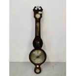 A MAHOGANY BANJO BAROMETER