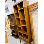 "GRANGE" PINE FINISH WALL/BOOKCASE WITH 2 DRAWER BASE
