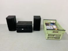A YAMAHA NATURAL SOUND STEREO AMPLIFIED MODEL AX-496, A DENON COMPACT DISC PLAYER MODEL DCD-435,
