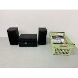 A YAMAHA NATURAL SOUND STEREO AMPLIFIED MODEL AX-496, A DENON COMPACT DISC PLAYER MODEL DCD-435,