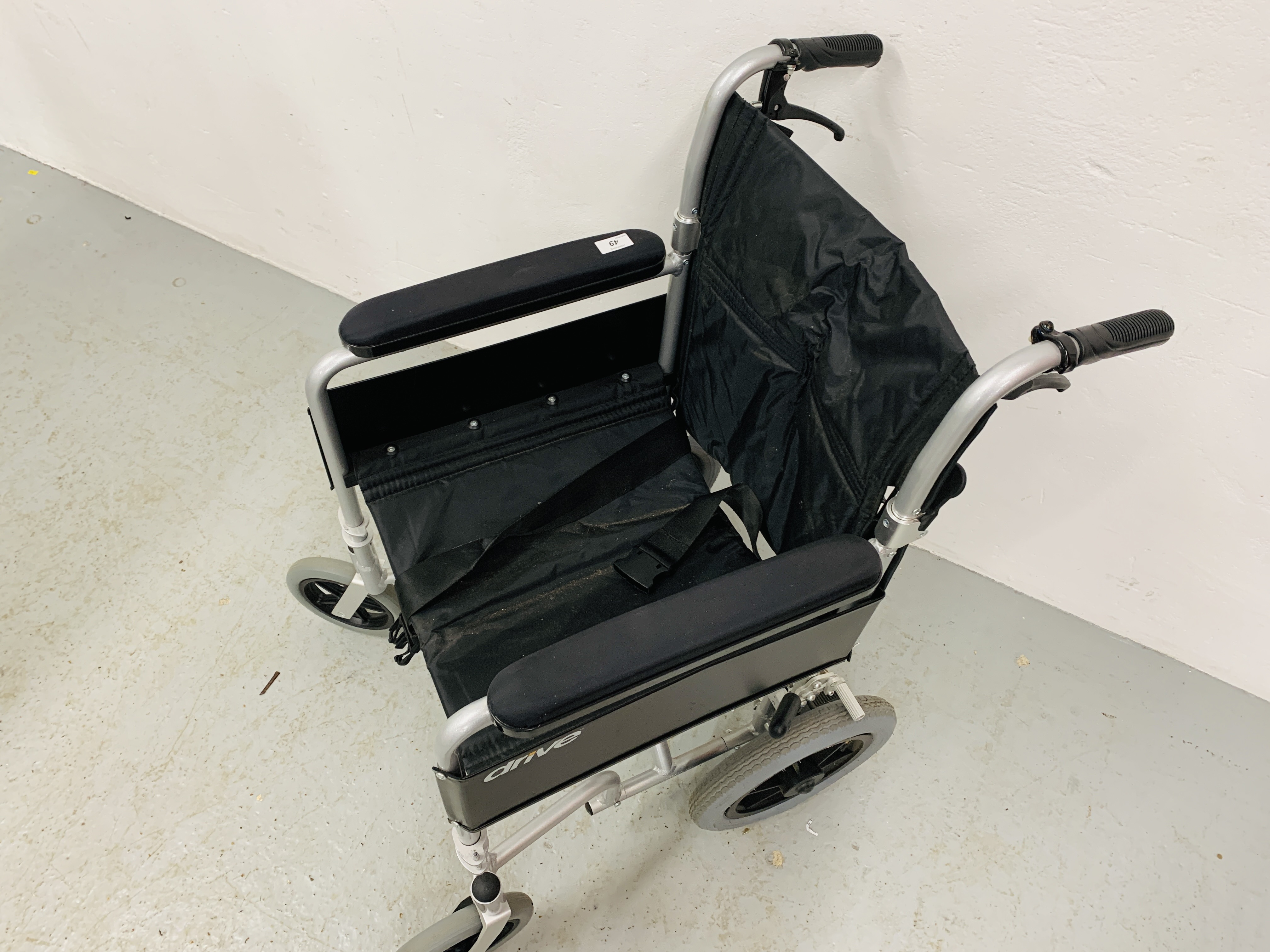 DRIVE DEVILBISS FOLDING WHEELCHAIR (NO FOOT RESTS) - Image 4 of 4