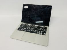 APPLE MACBOOK PRO LAPTOP COMPUTER, MODEL A1502, NO CHARGER,