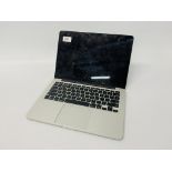 APPLE MACBOOK PRO LAPTOP COMPUTER, MODEL A1502, NO CHARGER,