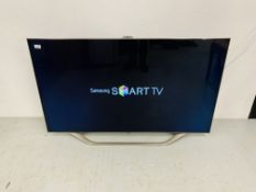 A SAMSUNG 55 INCH TELEVISION MODEL UE55ES8000 (ATTENTION REQUIRED - SMALL LINES IN PICTURE) -