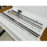 3 FISHING RODS TO INCLUDE MASTERPIECE POWERHEAD PLUGGER PBS110 3 PIECE IN BAG,