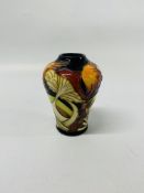 MOORCROFT TOADSTOOL DESIGN VASE MARKED KM 2005, H11.