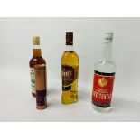 70CL IMPERIAL VODKA, 70CL GRANTS WHISKY, 70CL SCOTSMAC MEDIUM SWEET WHISKY,