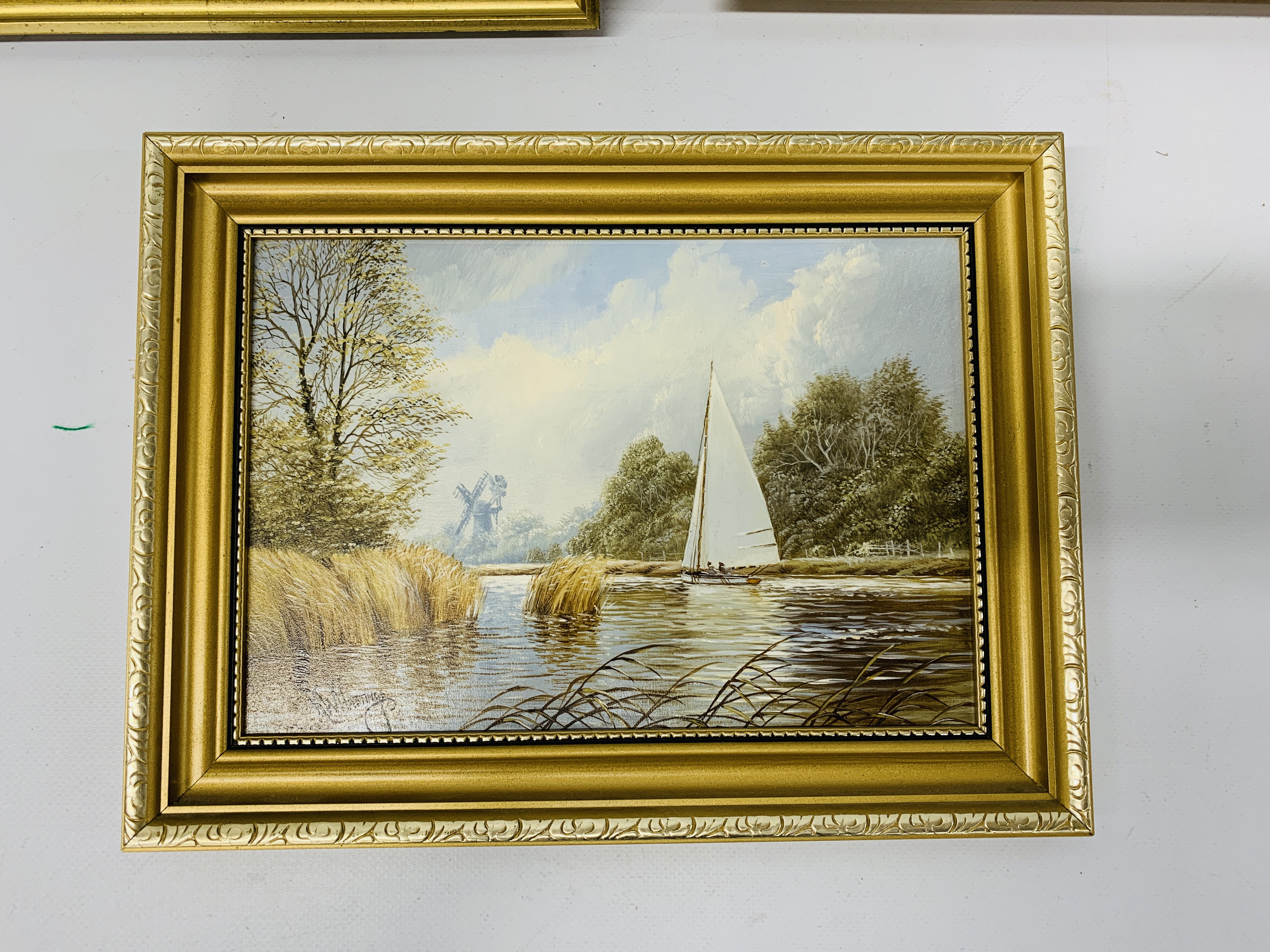 A FRAMED OIL ON CANVAS "CASTLE RISING SUMMER" BEARING SIGNATURE M.J. - Image 2 of 7