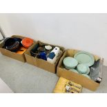 THREE BOXES OF KITCHENWARE TO INCL.