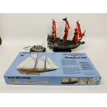 RADIO CONTROL PIRATE SHIP & INSTRUCTIONS TOGETHER WITH A SERIES 600 BLUENOSE II "BILLING BOATS"