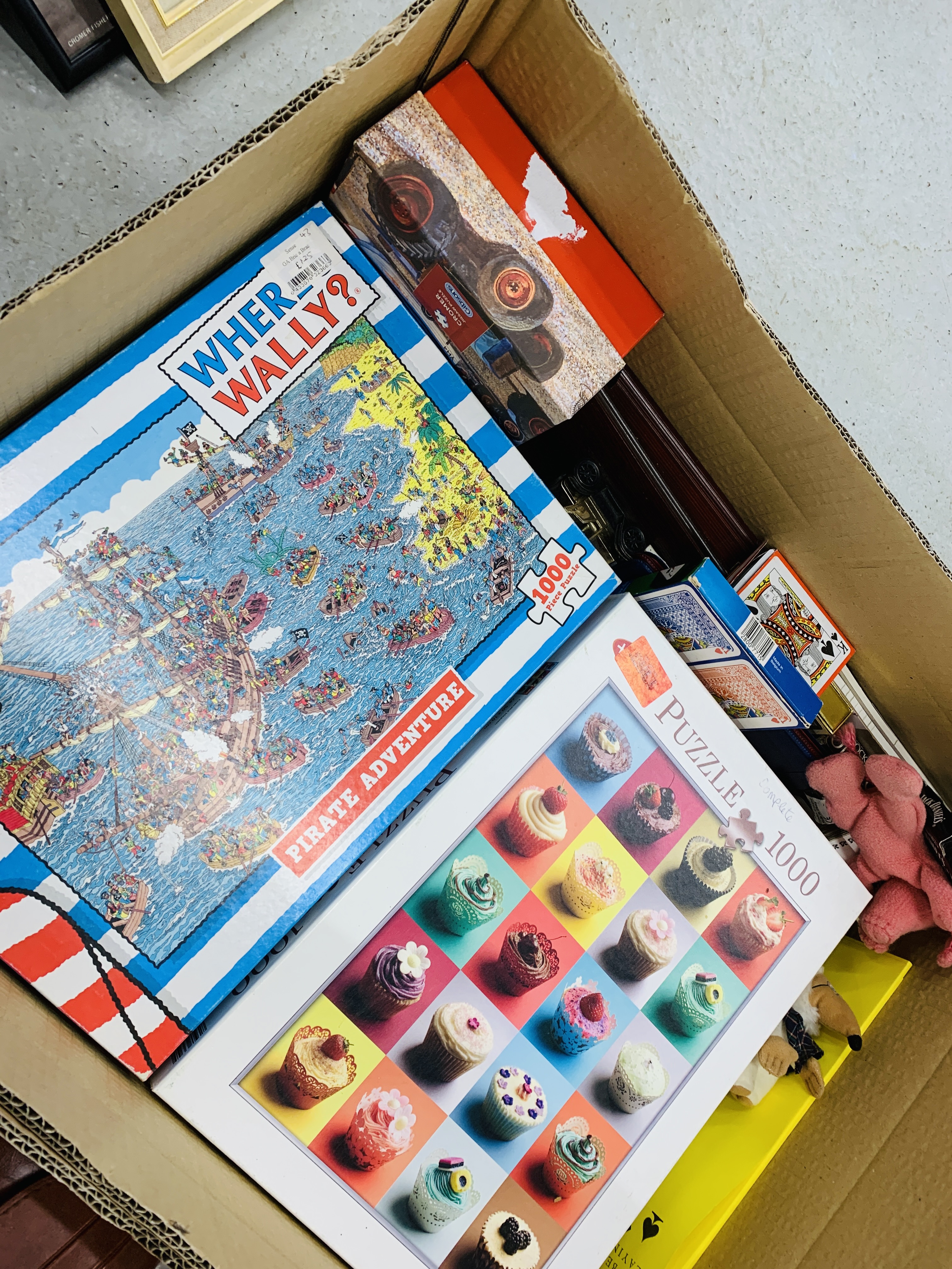 3 BOXES CONTAINING A COLLECTION OF VARIOUS TOYS, GAMES & VINTAGE DOLLS AND SOFT TOYS, - Image 11 of 17