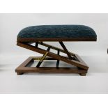 A MAHOGANY GOUT STOOL