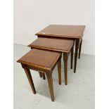 REPRODUCTION MAHOGANY NEST OF 3 TABLES