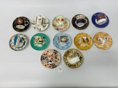 A COLLECTION OF TWELVE COALPORT LTD EDITION "HISTORIC COFFEE CUP COLLECTION" COFFEE CANS AND