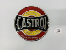 ALUMINIUM CASTROL PLAQUE (R)