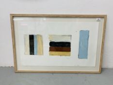 A GROUP OF EIGHT VARIOUS FRAMED PICTURES PRINTS TO INCLUDE TWO FRAMED NICOLAS GODBOLD ABSTRACT