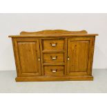 A COUNTRY PINE DRESSER BASE,