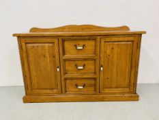 A COUNTRY PINE DRESSER BASE,