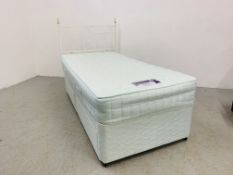 A SLEEP MASTER ULTRA BACK CARE SINGLE DIVAN BED WITH DRAWER BASE