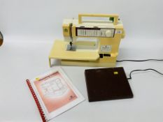 A HUSQVARNA CLASSICA 105 ELECTRIC SEWING MACHINE WITH FOOT PEDAL AND INSTRUCTIONS - SOLD AS SEEN