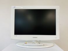 A SAMSUNG 22 INCH TELEVISION COMPLETE WITH REMOTE - SOLD AS SEEN