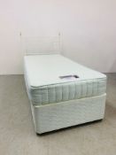 A SLEEP MASTER ULTRA BACK CARE SINGLE DIVAN BED WITH DRAWER BASE
