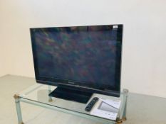 A PANASONIC VIERA 42 INCH TELEVISION WITH REMOTE AND INSTRUCTIONS - SOLD AS SEEN