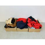 FOUR LARGE BOXES CONTAINING QUALITY LADIES CLOTHING AND FASHION BAGS TO INCLUDE MUSTO,