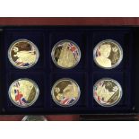 WINDSOR MINT 2017 MODERNISING THE MONARCHY COMMEMORATIVE SET OF SIX PROOF STRIKES IN BOX,