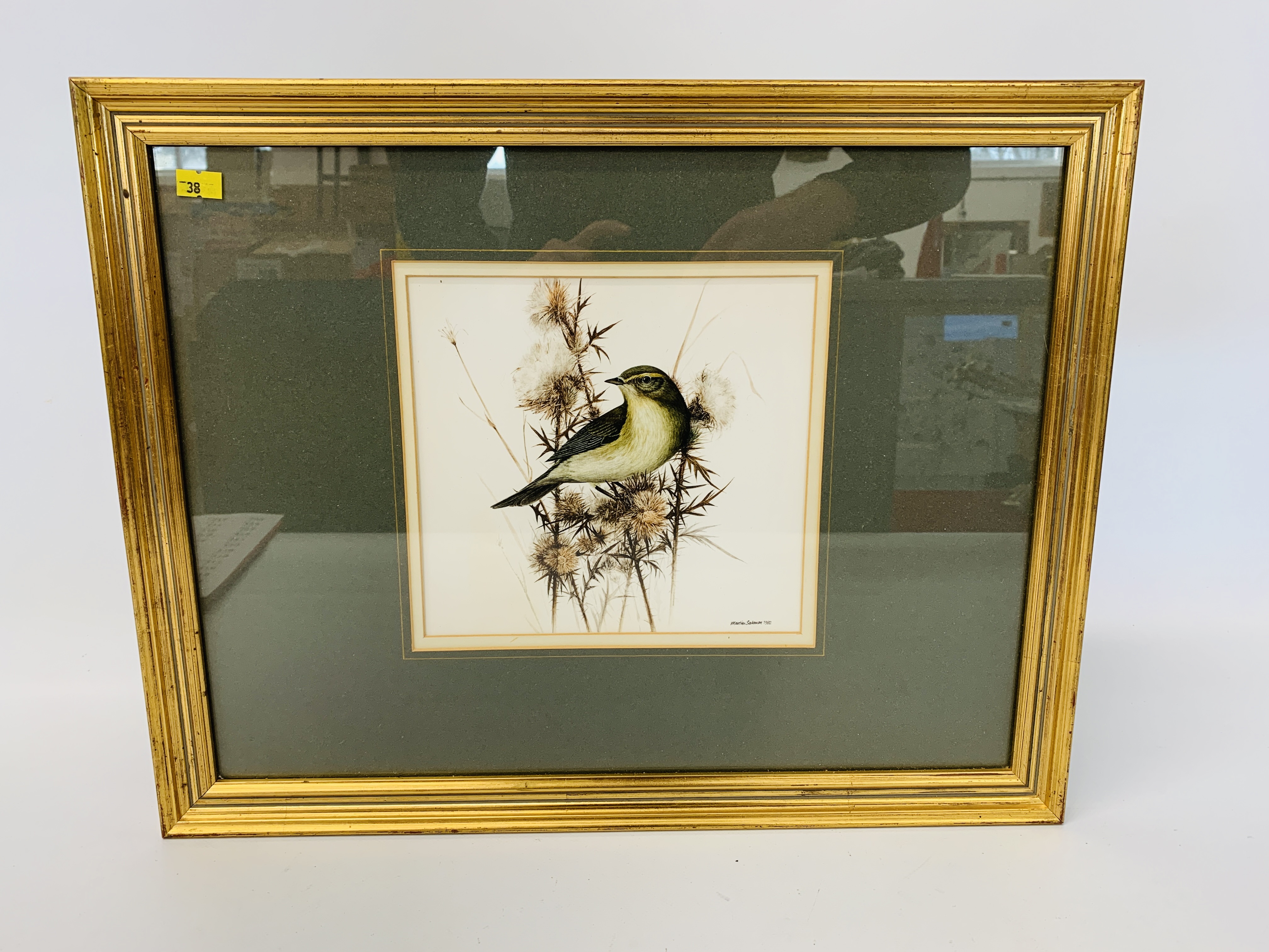 FOUR FRAMED AND MOUNTED MARTIN SALMON ORNITHOLOGY PRINTS - "WHINCHATS", "OSPREY", - Image 5 of 8