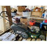 A WEBB PETROL ROTARY LAWN MOWER BRIGGS & STRALTON 675EX 190cc ENGINE WITH GRASS COLLECTOR - SOLD AS